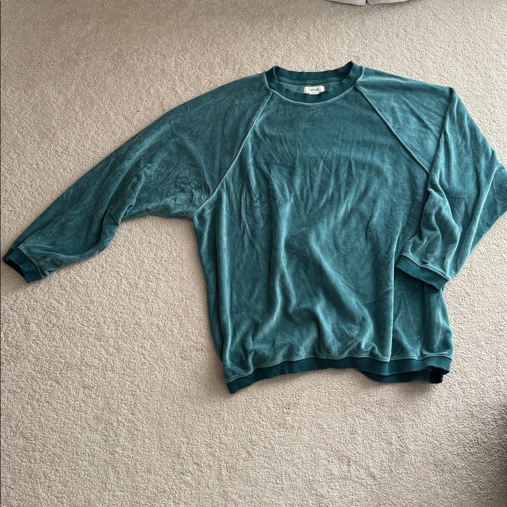 Aerie Crushed Velvet Crew Neck, Size S